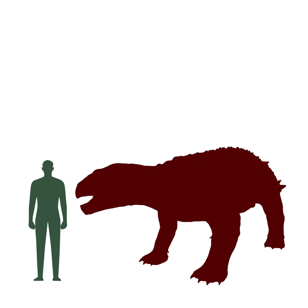 Size Comparison of Dino to a human