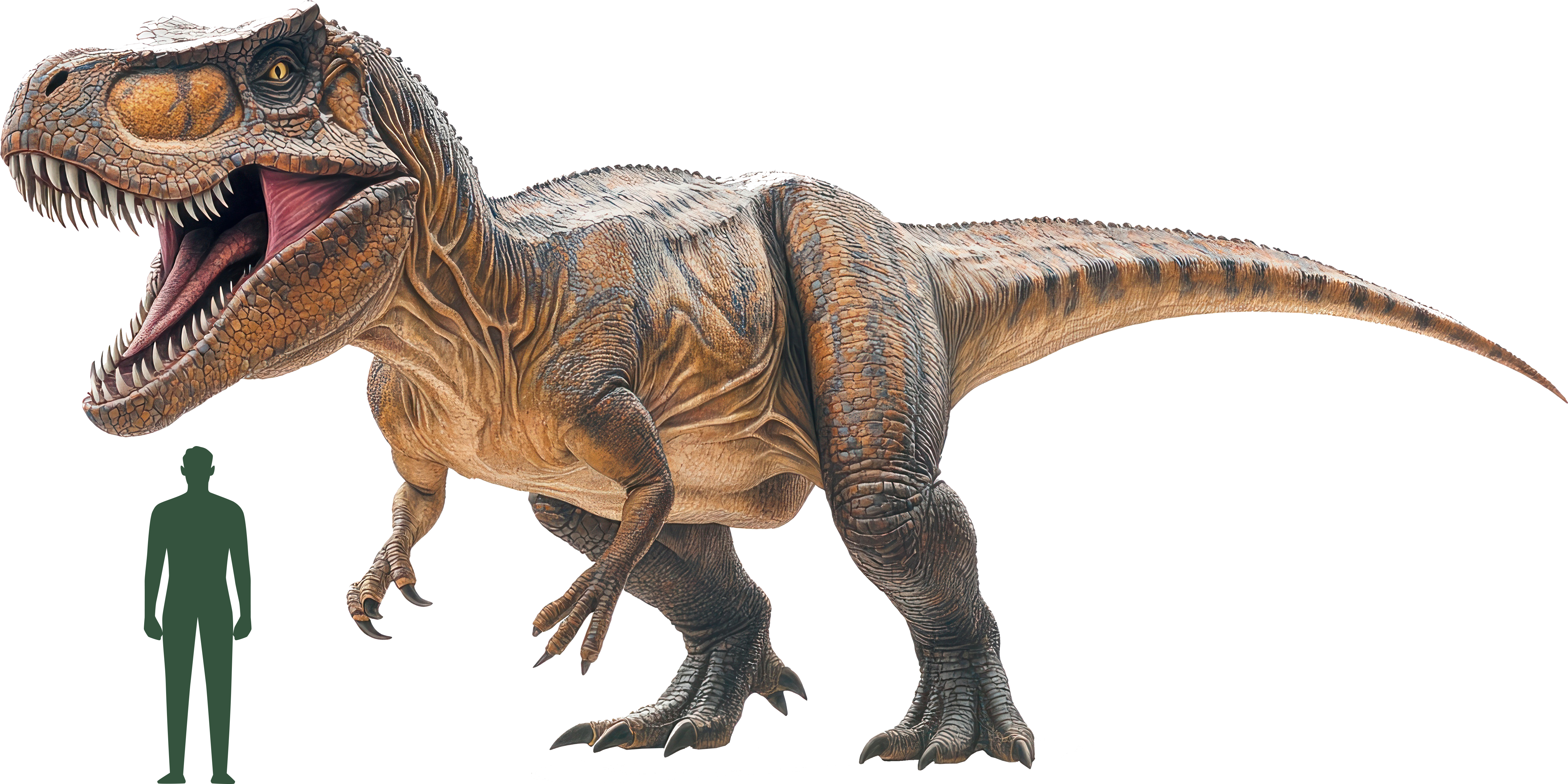 Size Comparison of Dino to a human